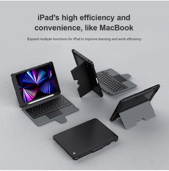 Nillkin Bumper Combo tangentbordsfodral för iPad 10.2 2019/2020/2021 Svart