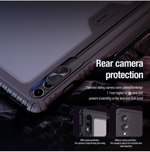 Nillkin Bumper PRO Protective Stand Case Multi-angle för Samsung Galaxy Tab S9 Ultra Sapphire Blue