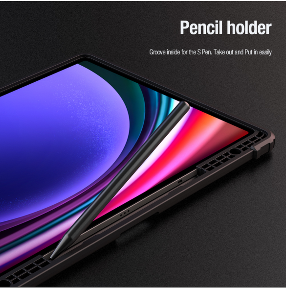 Nillkin Bumper PRO Protective Stand Case Multi-angle för Samsung Galaxy Tab S9 Ultra Sapphire Blue