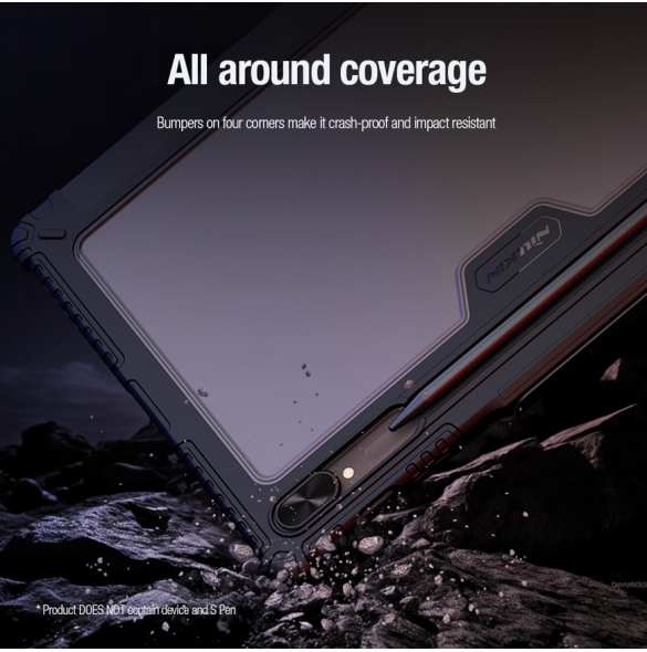 Nillkin Bumper PRO Protective Stand Case Multi-angle för Samsung Galaxy Tab S9 Ultra Sapphire Blue