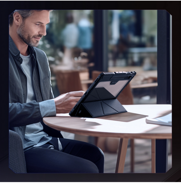 Nillkin Bumper PRO Protective Stand Case Multi-angle för Samsung Galaxy Tab S9 Ultra Sapphire Blue