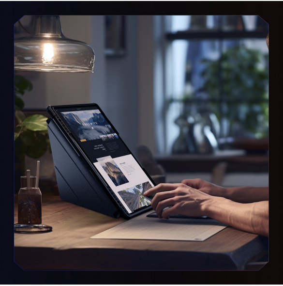 Nillkin Bumper PRO Protective Stand Case Multi-angle för Samsung Galaxy Tab S9 Ultra Sapphire Blue