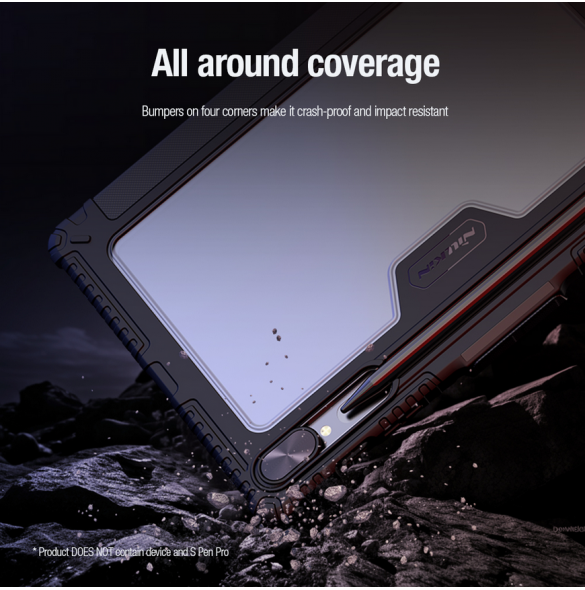 Nillkin Bumper PRO Protective Stand Case Multi-angle för Samsung Galaxy Tab S9+ Sapphire Blue