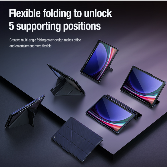Nillkin Bumper PRO Protective Stand Case Multi-angle för Samsung Galaxy Tab S9+ Svart
