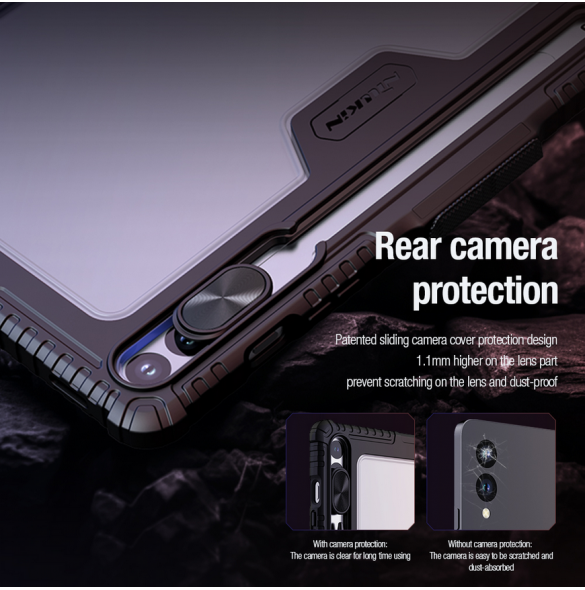 Nillkin Bumper PRO Protective Stand Case Multi-angle för Samsung Galaxy Tab S9+ Svart