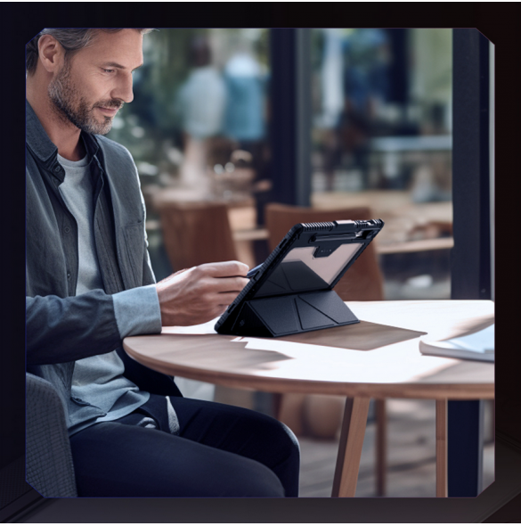Nillkin Bumper PRO Protective Stand Case Multi-angle för Samsung Galaxy Tab S9+ Svart