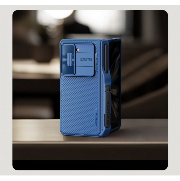 Nillkin CamShield FOLD Slot+Stand Hard Case för Samsung Galaxy Z Fold 5 Blue