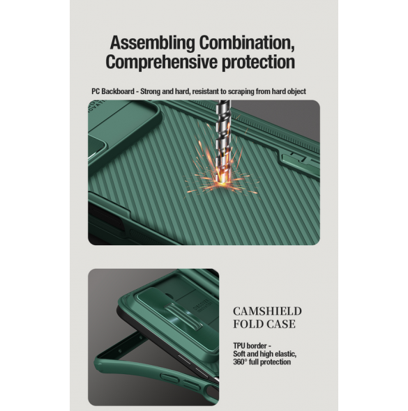 Nillkin CamShield FOLD Slot+Stand Hard Case för Samsung Galaxy Z Fold 5 Black