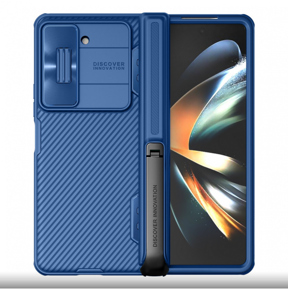 Nillkin CamShield FOLD Stand Hard Case för Samsung Galaxy Z Fold 5 Blue
