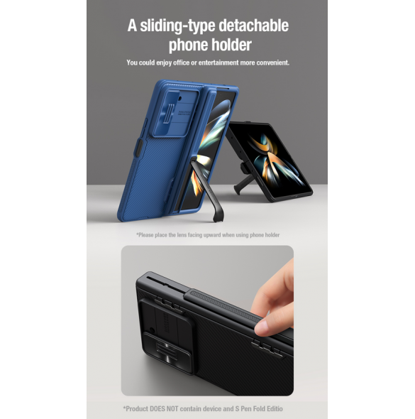 Nillkin CamShield FOLD Stand Hard Case för Samsung Galaxy Z Fold 5 Blue