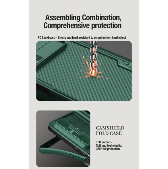 Nillkin CamShield FOLD Stand Hard Case for Samsung Galaxy Z Fold 5 Black