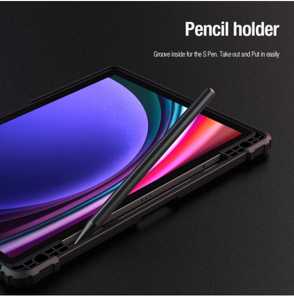 Nillkin Bumper PRO Protective Stand Case Multi-angle för Samsung Galaxy Tab S9 Sapphire Blue