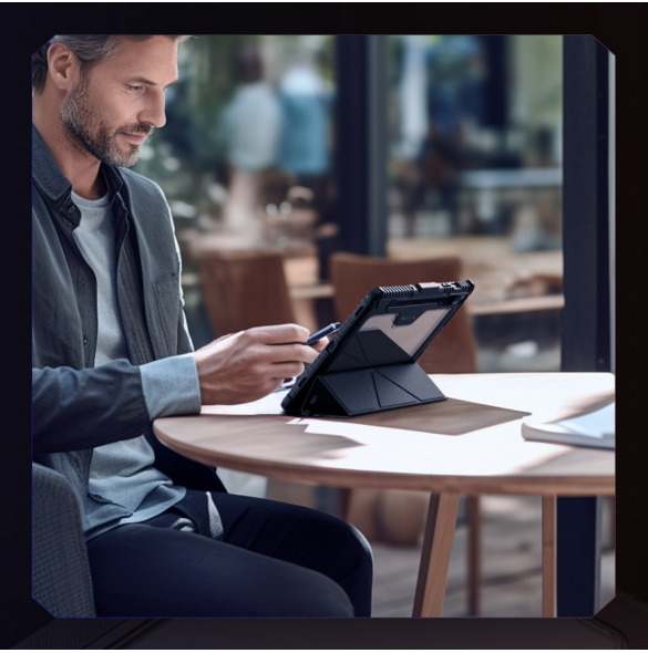 Nillkin Bumper PRO Protective Stand Case Multi-angle för Samsung Galaxy Tab S9 Sapphire Blue