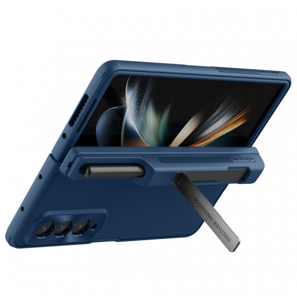 Nillkin Super Frosted FOLD Slot+Stand Back Cover for Samsung Galaxy Z Fold 4 Blue