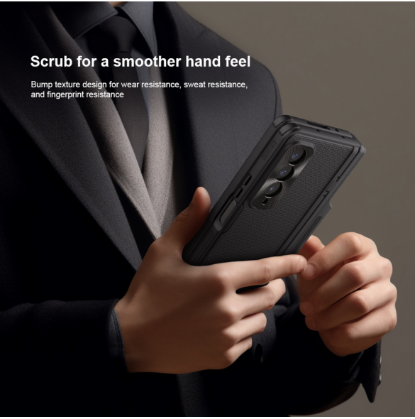 Nillkin Super Frosted FOLD Slot+Stand Back Cover for Samsung Galaxy Z Fold 4 Blue