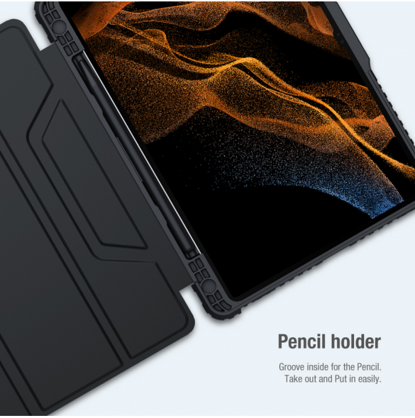 Nillkin Bumper PRO Protective Stand Case for Samsung Galaxy Tab S7+/S8+/S8+ 5G Sapphire Blue