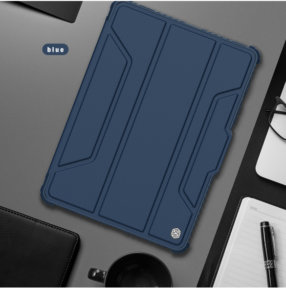 Nillkin Bumper PRO Protective Stand Case for Samsung Galaxy Tab S7+/S8+/S8+ 5G Sapphire Blue