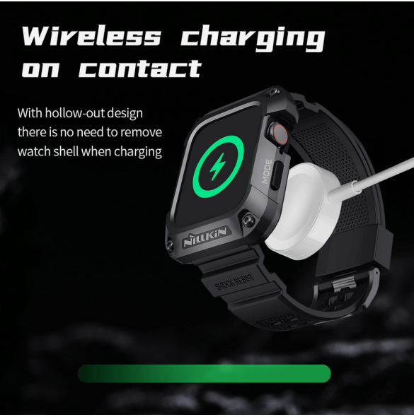 Nillkin DynaGuard Wristband + Case for Apple Watch Series 45mm 7/8/9 Black