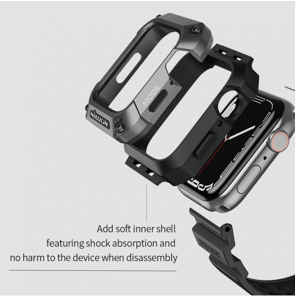 Nillkin DynaGuard Wristband + Case for Apple Watch Series 44mm 4/5/6 Gray