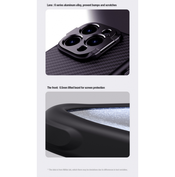 Nillkin CarboProp Aramid Magnetic Case for Apple iPhone 15 Pro Black