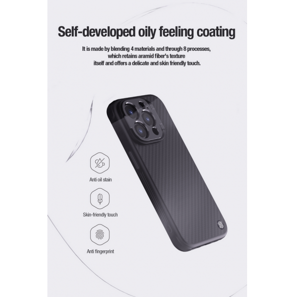 Nillkin CarboProp Aramid Magnetic Case for Apple iPhone 15 Pro Black