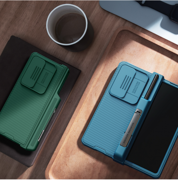 Nillkin CamShield PRO Slot+Stand Hard Case for Samsung Galaxy Z Fold 4 5G Deep Green