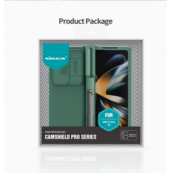 Nillkin CamShield PRO Slot+Stand Hard Case for Samsung Galaxy Z Fold 4 5G Deep Green