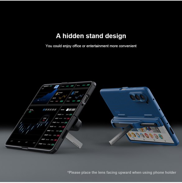 Nillkin Super Frosted FOLD Slot+Stand Back Cover for Samsung Galaxy Z Fold 5 Blue