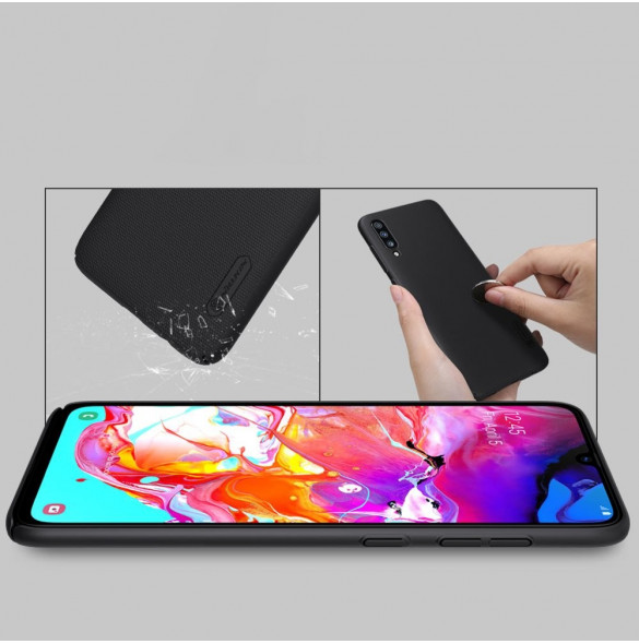 Ett elegant täcke i kvalitativt material för Samsung Galaxy A70.