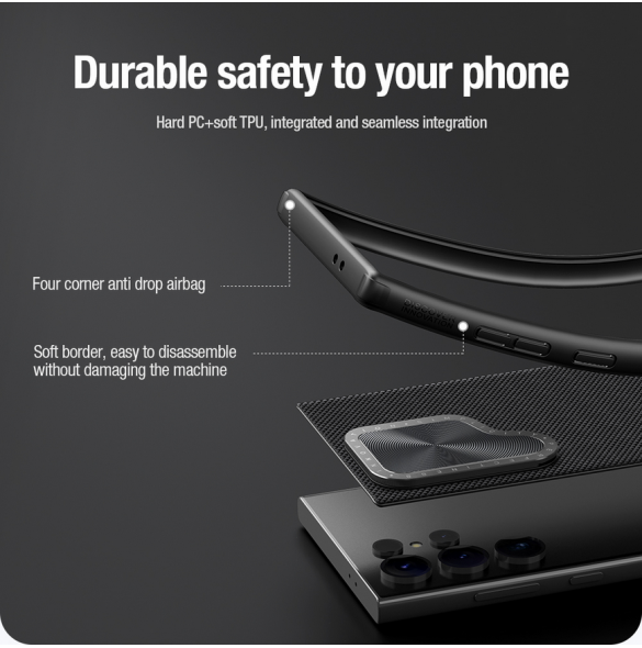 Nillkin Textured Prop Magnetic Hard Case för Samsung Galaxy S24 Ultra Black