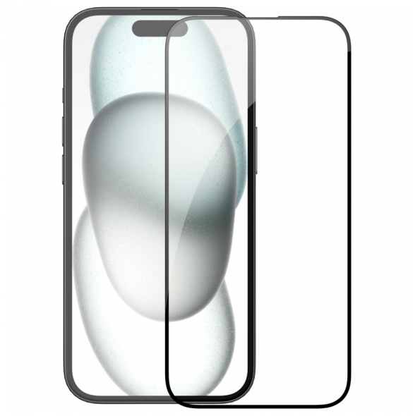 Nillkin EZ SET härdat glas (2st) för Apple iPhone 15 Svart
