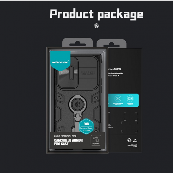 Nillkin CamShield Armor PRO hårt fodral till Samsung Galaxy S23 Ultra Black