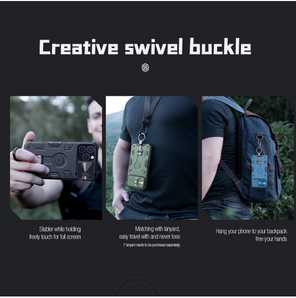 Nillkin CamShield Armor PRO hårt fodral till Apple iPhone 14 Pro Max Mörkgrön