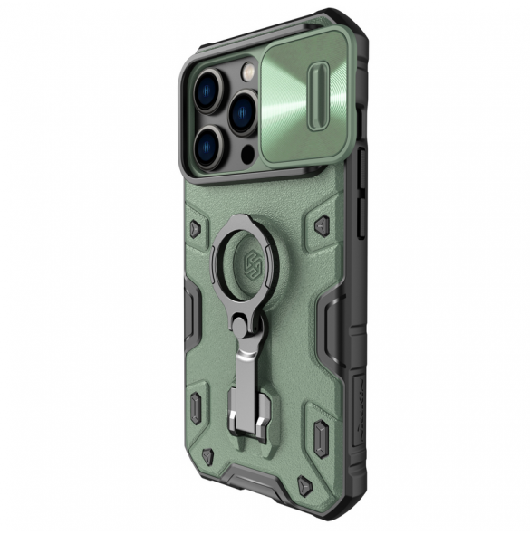 Nillkin CamShield Armor PRO hårt fodral till Apple iPhone 14 Pro Mörkgrön