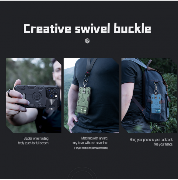 Nillkin CamShield Armor PRO hårt fodral till Apple iPhone 14 Pro Mörkgrön