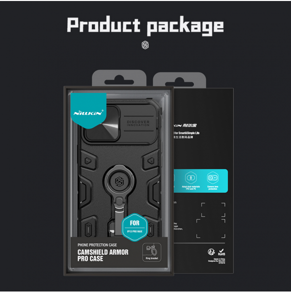 Nillkin CamShield Armor PRO hårt fodral till Apple iPhone 13 Pro Max Svart