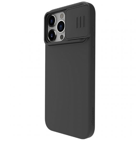 Nillkin CamShield Silky Magnetic Silikonfodral till Apple iPhone 15 Pro Svart