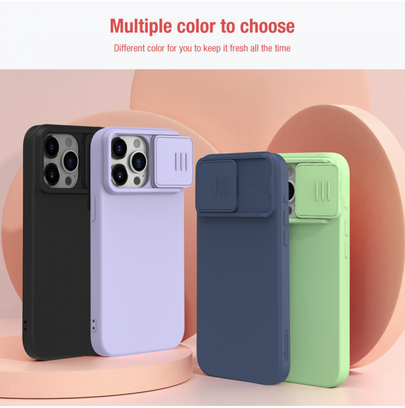 Nillkin CamShield Silky Magnetic Silikonfodral till Apple iPhone 15 Pro Svart