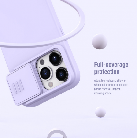 Nillkin CamShield Silky Magnetic Silikonfodral till Apple iPhone 15 Pro Svart