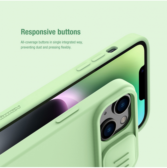 Nillkin CamShield Silky Magnetic Silikonfodral till Apple iPhone 15 Svart