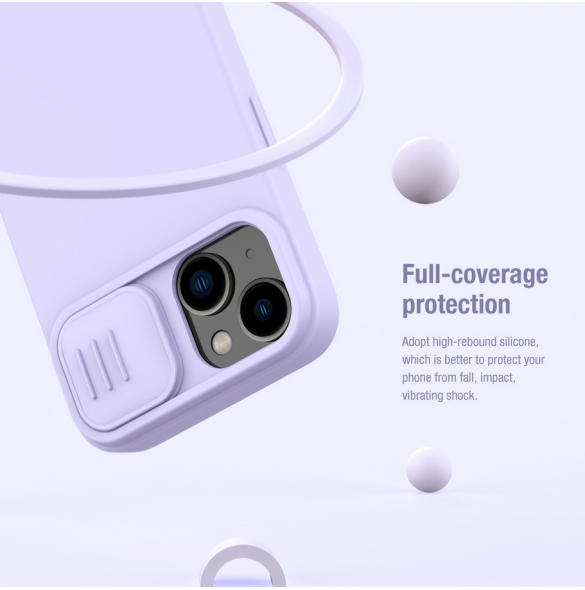 Nillkin CamShield Silky Magnetic Silikonfodral till Apple iPhone 15 Svart