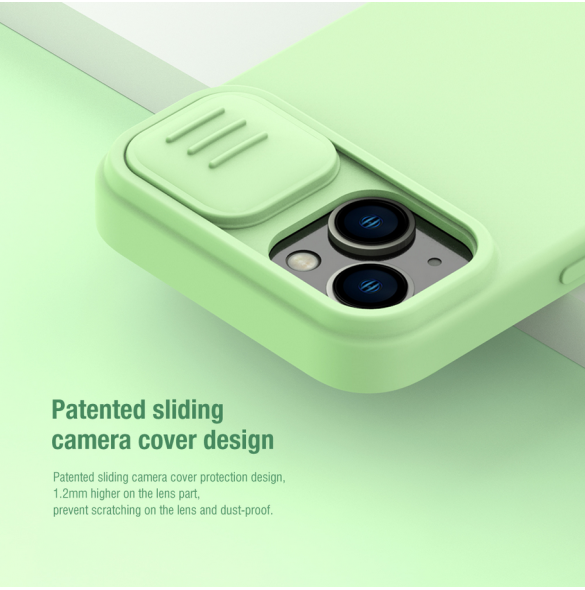 Nillkin CamShield Silky Magnetic Silikonfodral till Apple iPhone 15 Svart