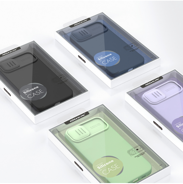 Nillkin CamShield Silky Magnetic Silikonfodral till Apple iPhone 15 Svart