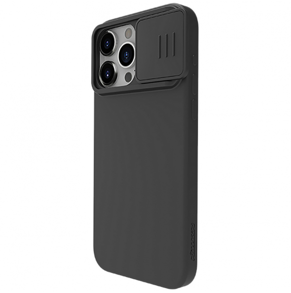Nillkin CamShield Silky Magnetic Silikonfodral till Apple iPhone 15 Pro Max Svart