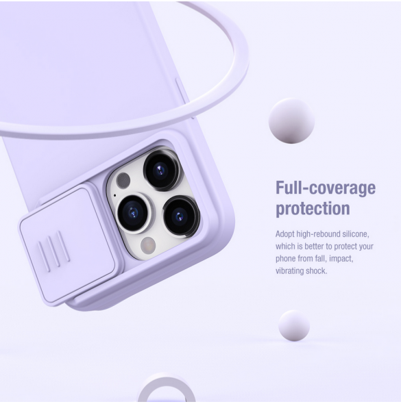 Nillkin CamShield Silky Magnetic Silikonfodral till Apple iPhone 15 Pro Max Svart
