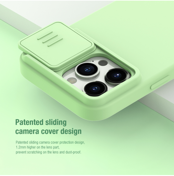 Nillkin CamShield Silky Magnetic Silikonfodral till Apple iPhone 15 Pro Max Svart