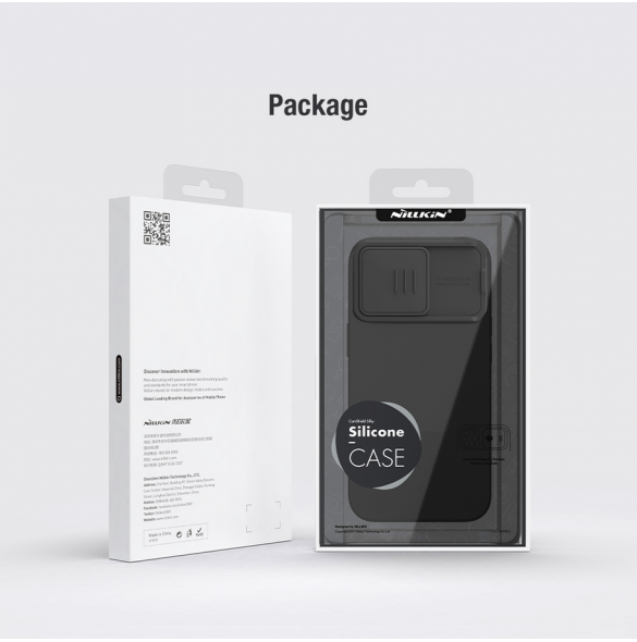 Nillkin CamShield Silky Magnetic Silikonfodral till Apple iPhone 15 Pro Max Svart