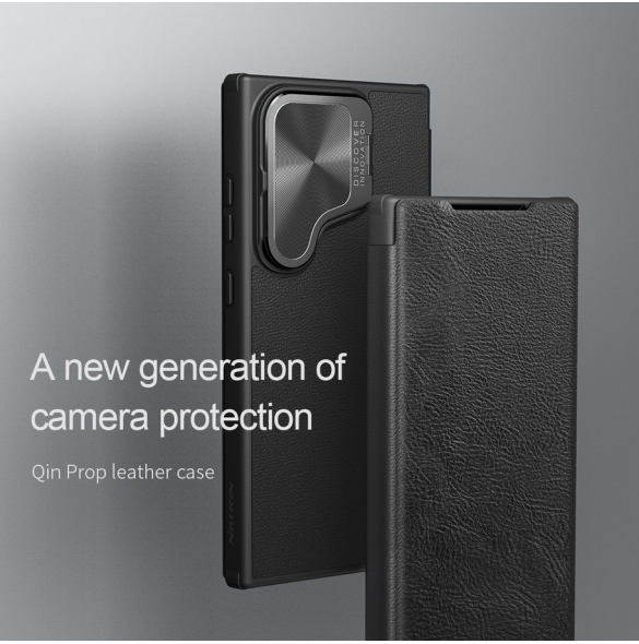 Nillkin Qin Book Prop-fodral till Samsung Galaxy S24 Ultra Brown