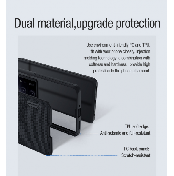 Nillkin CamShield PRO Magnetic Hard Case för Xiaomi 13T/13T Pro Svart