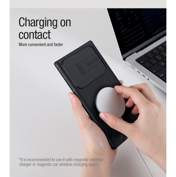 Nillkin CamShield PRO Magnetic Hard Case för Samsung Galaxy S22 Ultra Black